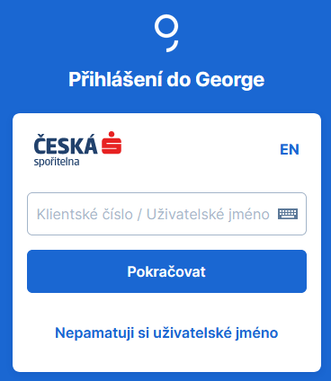 george nové přihlášení